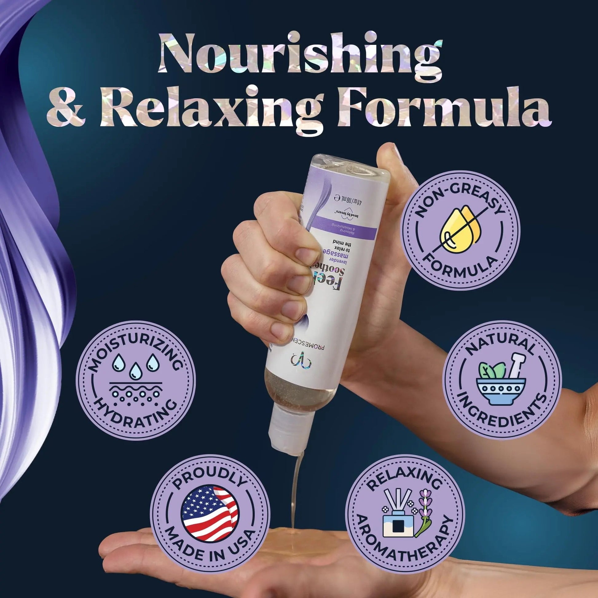 Promescent Lavender Massage Oil for Massage Therapy, Massage Oils for Date Night, Premium Lavender Body Oil for Men & Women to Relieve Stress & Sore Muscles, Essential Oils for Skin (4 oz) Promescent buy australia supplements