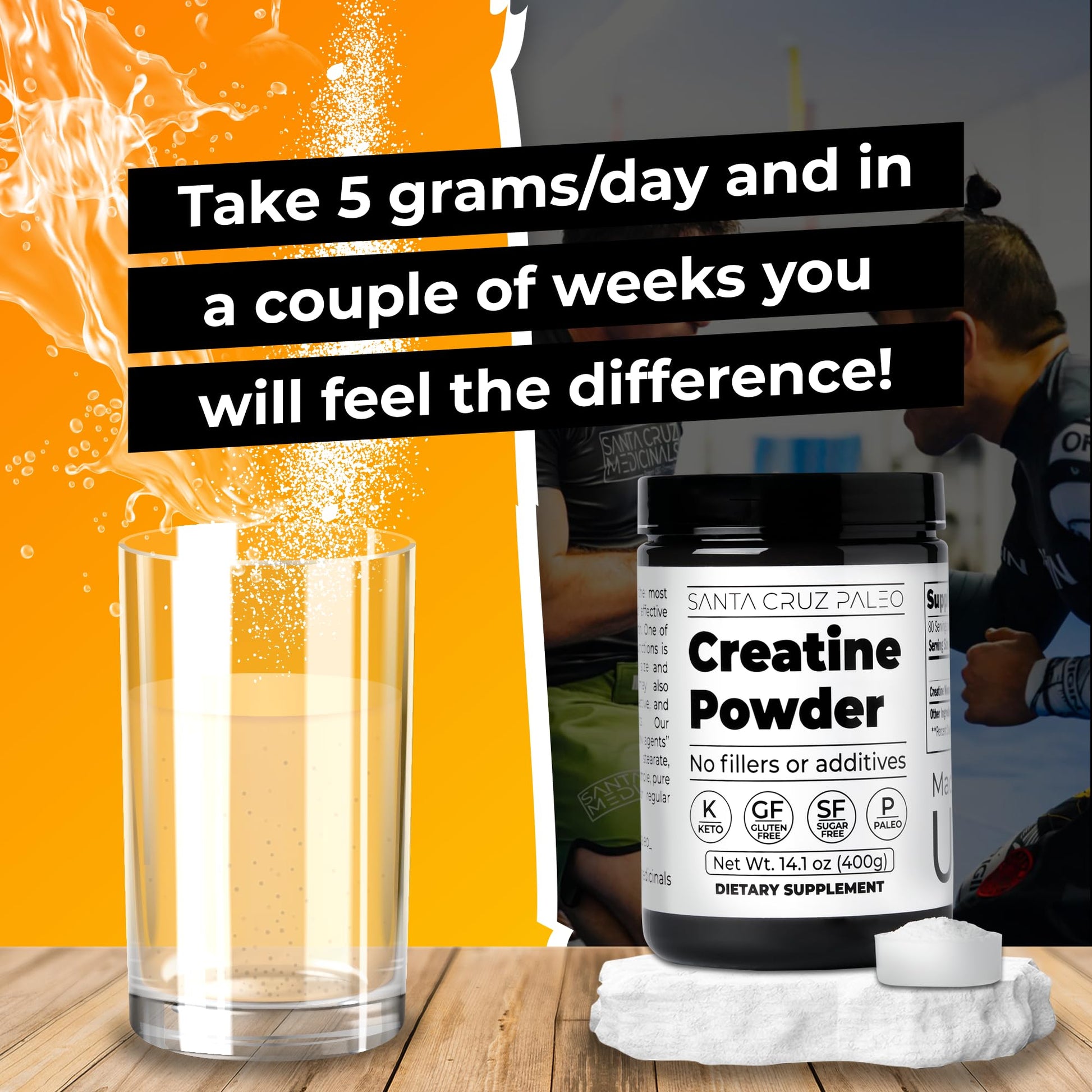 Santa Cruz Paleo, Creatine Monohydrate Powder Micronized, Unflavored Pre Workout and Muscle Support Supplement, Gluten Free Keto, Mix with Water or Shakes Santa Cruz Paleo buy australia supplements
