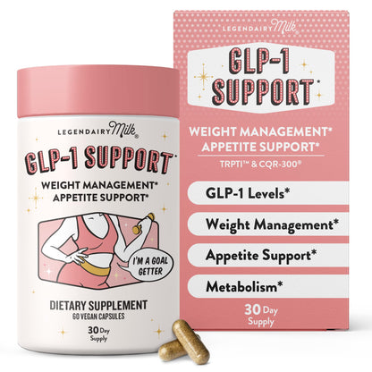 Plus Supplement for Weight Management Appetite Control for Women w Trpti OEA, CQR-300 & Chromium, Supports Natural Fullness Signals & Hunger, Metabolism Support Supplement Legendairy Milk 1-Pack Legendairy Milk