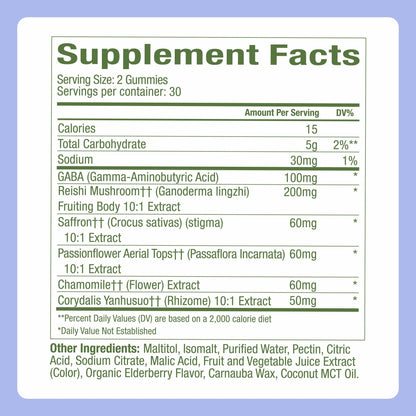 Plant People WonderSleep Mushroom Gummies Supplement for Sleep, No Melatonin with Reishi Super Mushrooms, Wild Elderberry Flavor, Sugar-Free (60 Count) Plant People