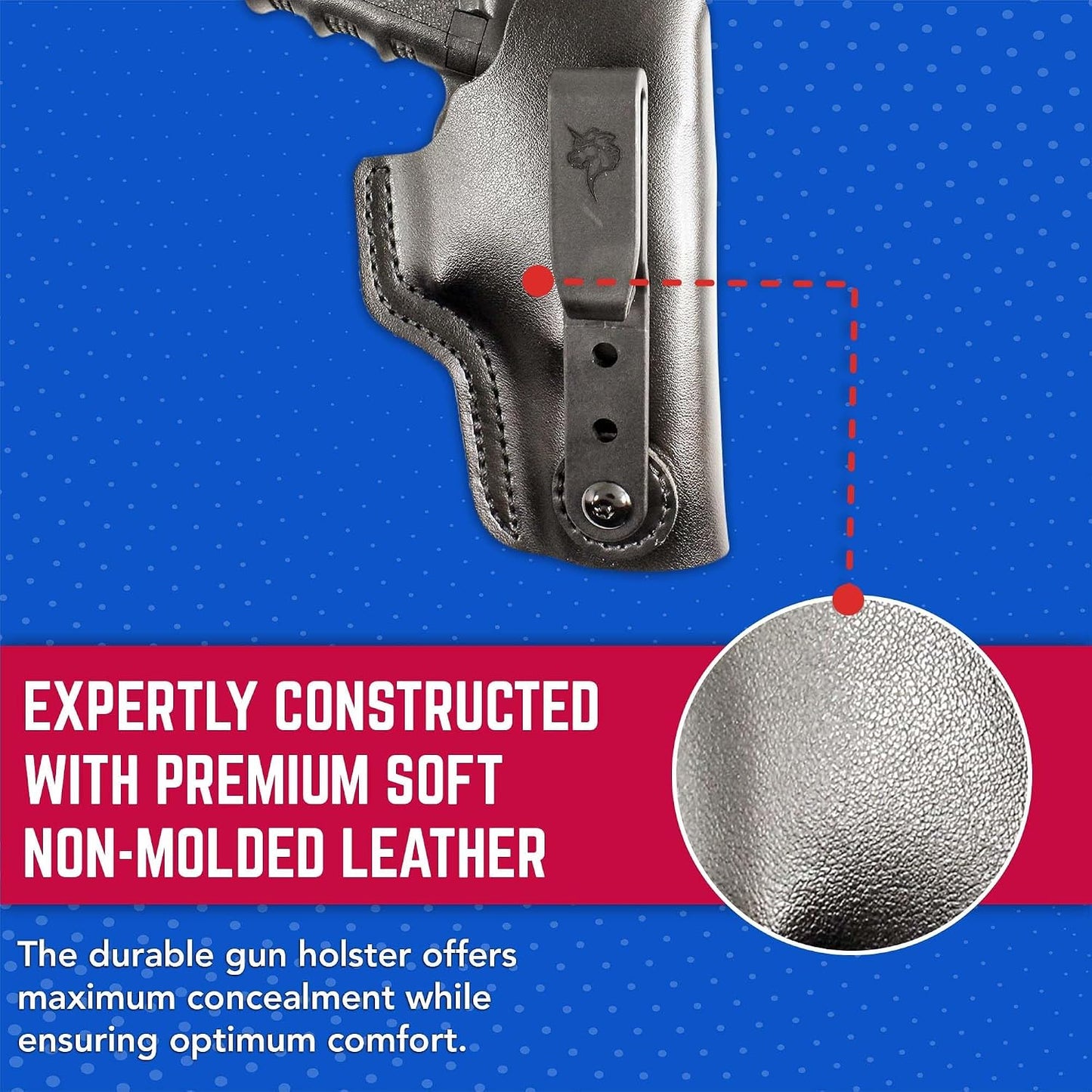 DeSantis Dual Carry II IWB/OWB Holster- Leather Holster, Fits GLOCK 19/19 GEN 5/19X/23/32/36/45/48, Beretta Cougar 9/40, S&W 99/990 L 4"", SIG P225/P228/P229/P225-A1/P220 Carry- Right Hand Draw, Black Gsupps Australia