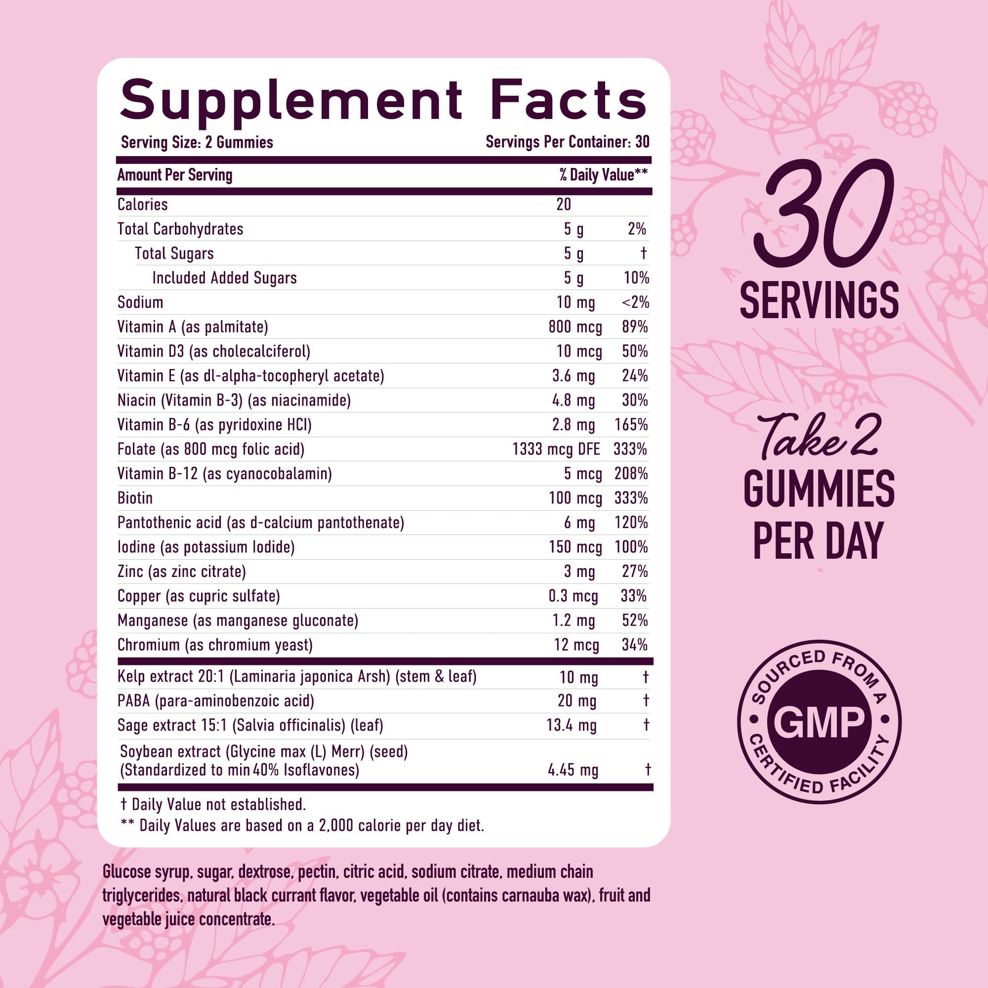 Menopause Support Gummies | Hormone Balance Relief for Hot Flashes, Night Sweats, Mood Swings, & Bloating | with Phytoestrogen Soy, Vitamin D3, PABA, Biotin | Vegetarian, Gluten-Free | 60 Count SMNutrition buy australia supplements