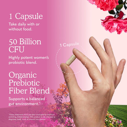 Garden of Life Dr. Formulated Once Daily Women's Probiotics with 50 Billion CFU & Organic Prebiotics – Vaginal Health, Digestive Support, Immune Support, Dairy Free, 30 Capsules Gsupps Australia
