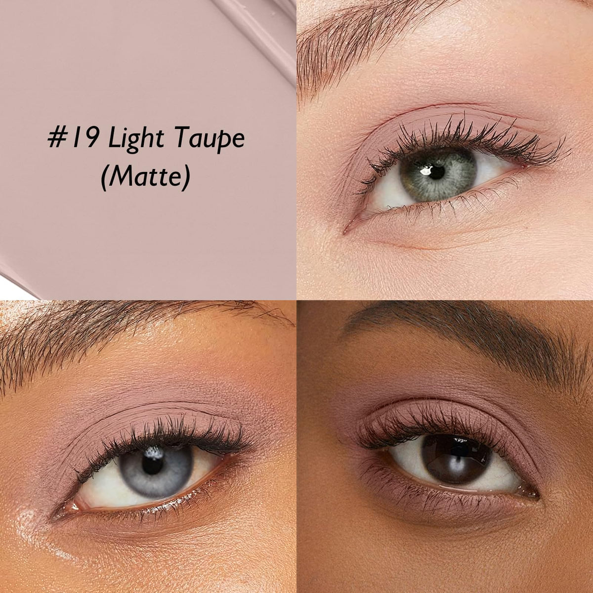 Wugbc Eyeshadow Stick Light Taupe, Matte Cream Eye Shadow Stick Waterproof Nude Neutral Eyeliner Brightener Pencil Crayon Long-Lasting Eye Highlighter Makeup for Older Women Easy to Use High Pigmented Wugbc