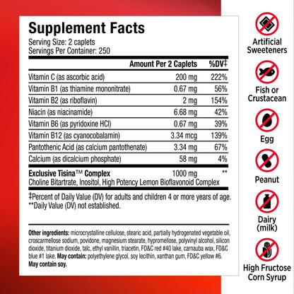 Lipo Flavonoid Ear Ringing - Doctor-Recommended for Ringing Ears – Clinically Proven Lemon Bioflavonoid Complex with Vitamins C, B1, B2, B6, B12, Lipo-Flavonoid
