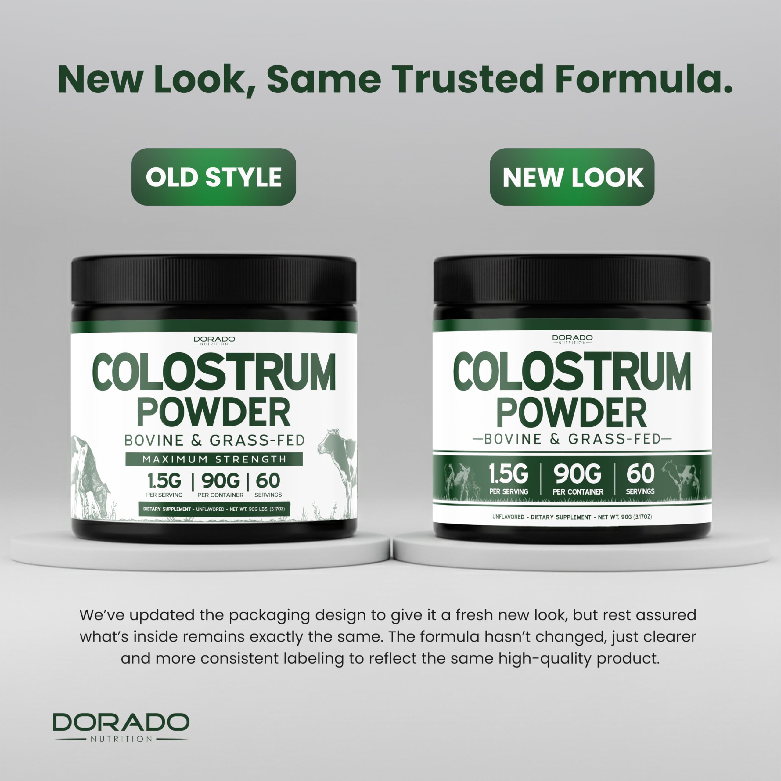 Colostrum Supplement Powder 90g (60 Servings of 1.5g Pure Bovine Colostrum Std. to Contain 20% IgG Immunoglobulins) Grass Fed Powder - No Fillers, Third Party Tested, Unflavored & Non-GMO DORADO NUTRITION buy australia supplements