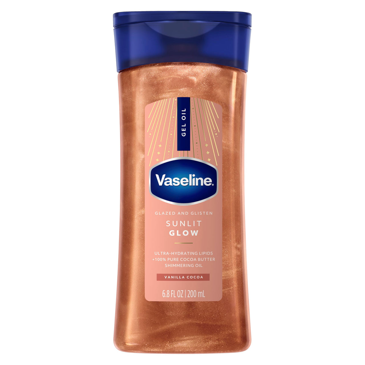 Vaseline Glazed and Glisten Sunlit Glow Body Gel Oil Shimmering 6.8oz 1ct Vaseline