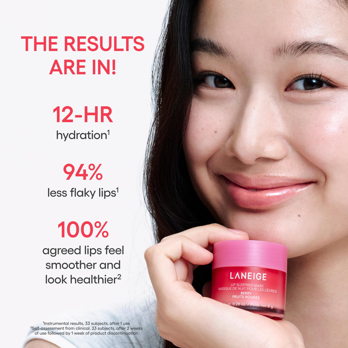 LANEIGE Lip Sleeping Mask: Hydrating & Nourishing Korean Overnight Lip Treatment Mask with Shea Butter, Vitamin C & Murumuru, Antioxidants For Flaky, Dry Lips | Korean Skin Care, Berry LANEIGE