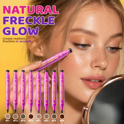 Dual-Ended Freckle Stamp Pen,Sponge Stamp & Precision Tip,02 Mousy Brown Jolilab