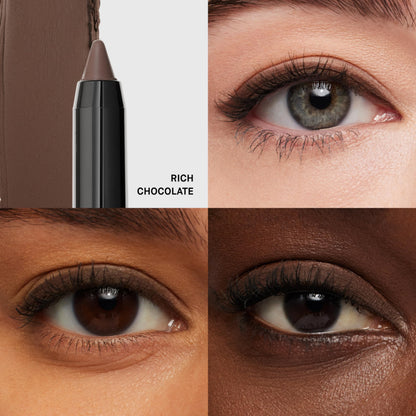 Bobbi Brown Long-Wear Cream Liner Stick | 24-Hour Waterproof, Smudge-Proof Eyeliner with Fine Tip and Built-In Sharpener | Creamy Matte Finish for Smokey Eye Makeup, 0.03 Ounce, Rich Chocolate Bobbi Brown