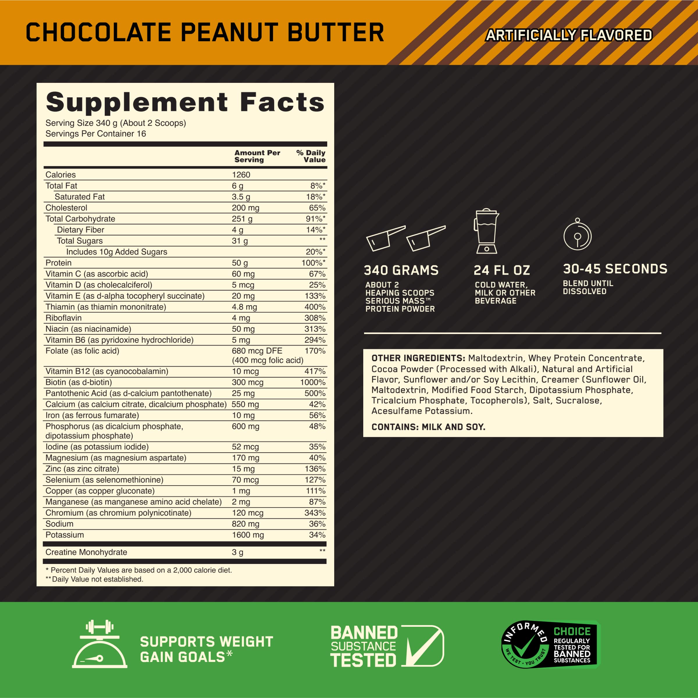 Optimum Nutrition Serious Mass, Weight Gainer Protein Powder for Muscle Gain, Added Optimum Nutrition buy australia supplements