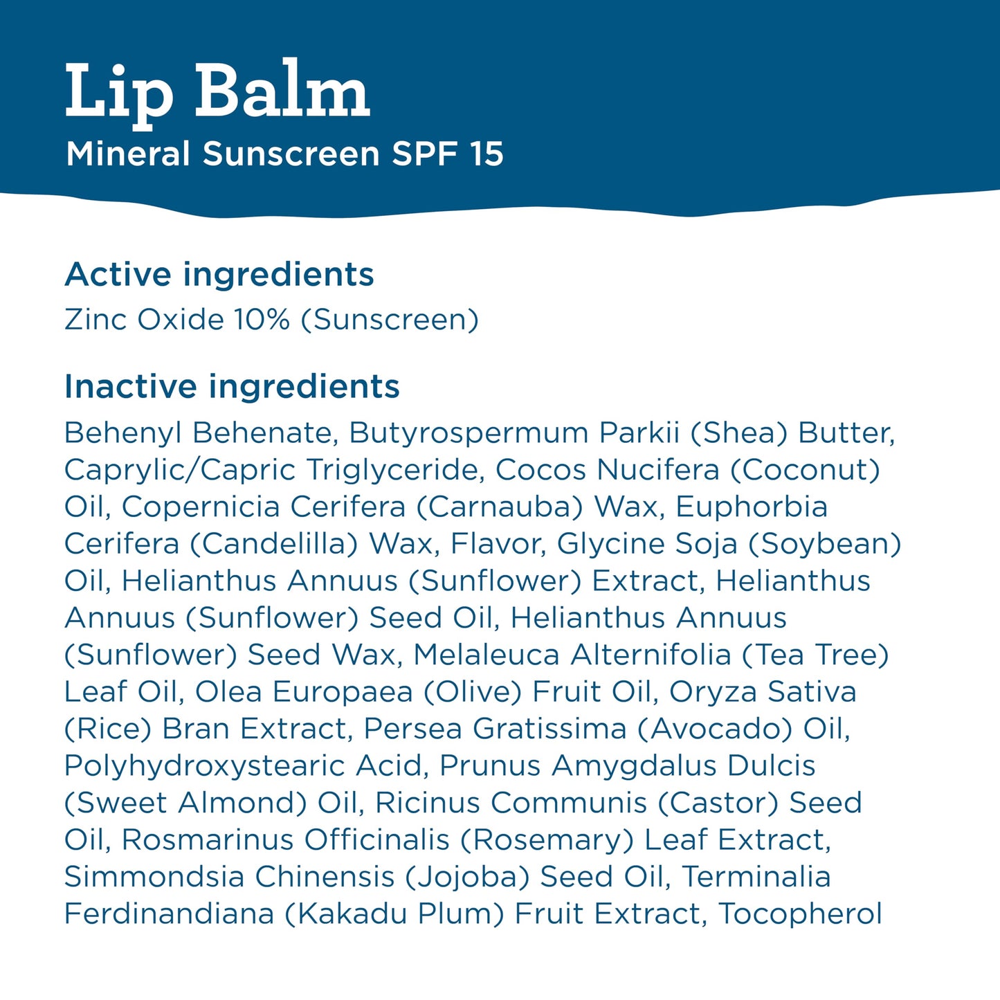 BLUE LIZARD Mineral SPF 15 Lip Balm, 3-Pack: Broad Spectrum Sun Protection, Natural Coconut Flavor, 8 Natural Oils BLUE LIZARD