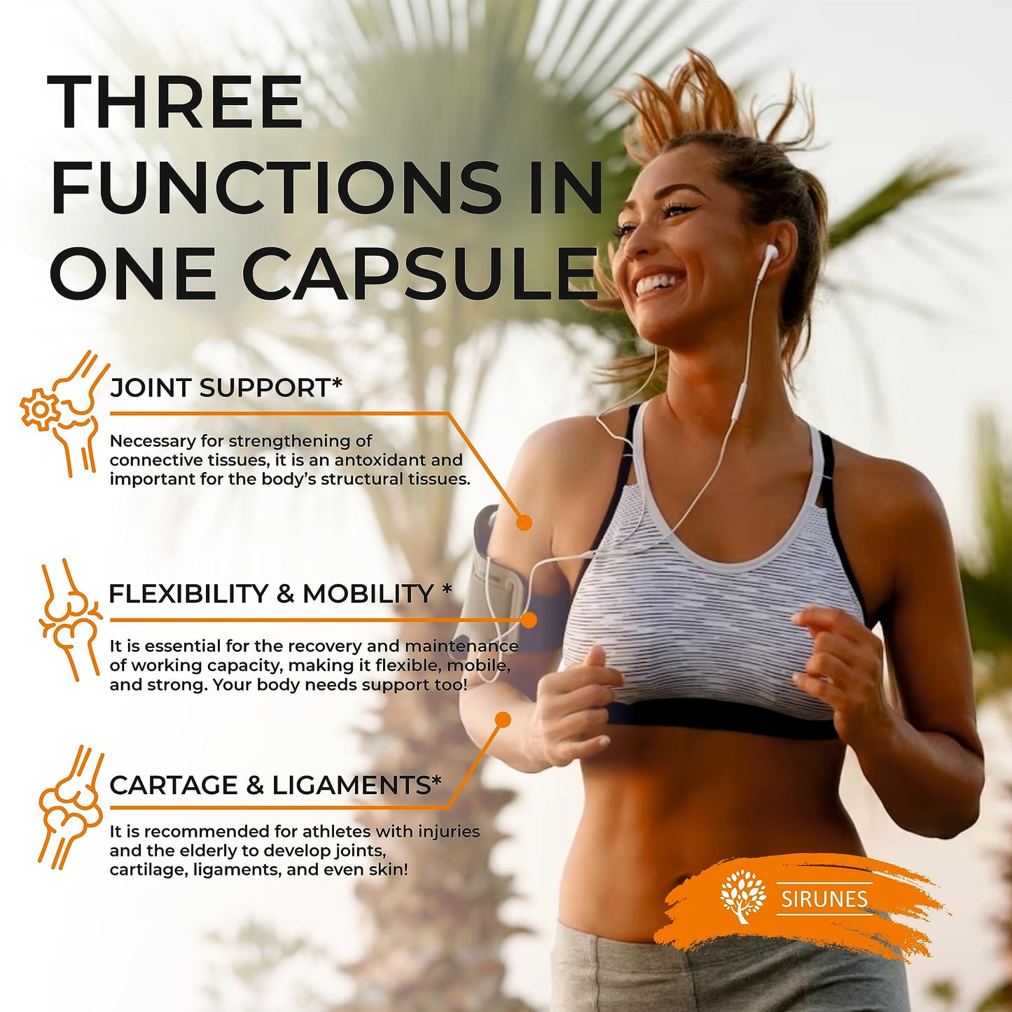 SIRUNES Fish Collagen Peptides Capsules – 100 Capsules | Fish Collagen Peptides | Supports Hair, Skin, Nails, Joints & Bones SIRUNES