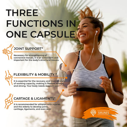 SIRUNES Fish Collagen Peptides Capsules – 100 Capsules | Fish Collagen Peptides | Supports Hair, Skin, Nails, Joints & Bones SIRUNES