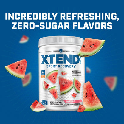 Xtend Sport BCAA Powder Watermelon - Electrolyte Powder for Recovery & Hydration with Amino Acids - 30 Servings Xtend