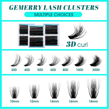 GEMERRY Lash Clusters 3D Effect 100P 10-18mm GEMERRY