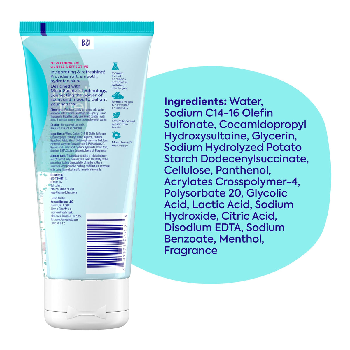 Clean & Clear Oil-Free Deep Action Exfoliating Facial Cleanser, 7 fl oz Clean & Clear
