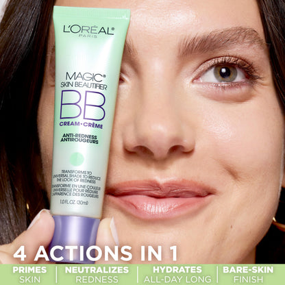 L'Oreal Paris Magic BB Cream, Hydrating Skin Beautifier & Color Changing Foundation, Light Coverage, Anti-Redness, 1 fl oz. L'Oreal Paris