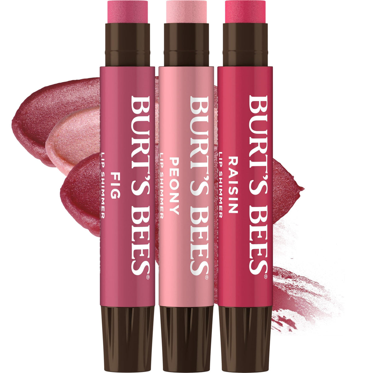 Burt's Bees Lip Shimmer Nude Collection, Tinted Lip Balm, 0.09 oz., 3 Tubes Burt's Bees