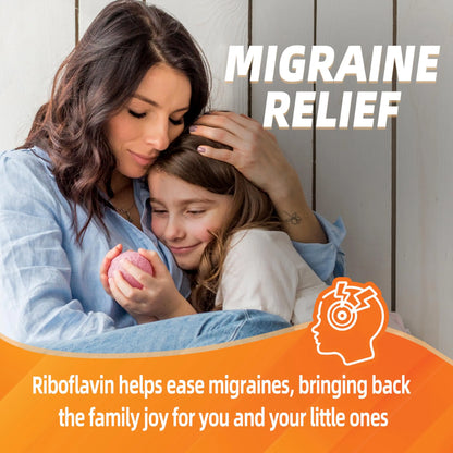 Joywiit Vitamin B2 Gummies | Riboflavin 400mg | B2 Vitamin 400mg Chewable for Adults and Kids, Migraine Relief & Energy and Nervous System Support Joywiit