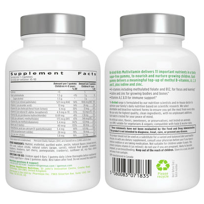Igennus Methylated Kids Multivitamin Gummies, Clean Label & Third Party Tested, No Artificial Sweeteners or Flavors, Sugar Free, Age 4+, 90 Natural Berry Flavor Igennus Healthcare Nutrition
