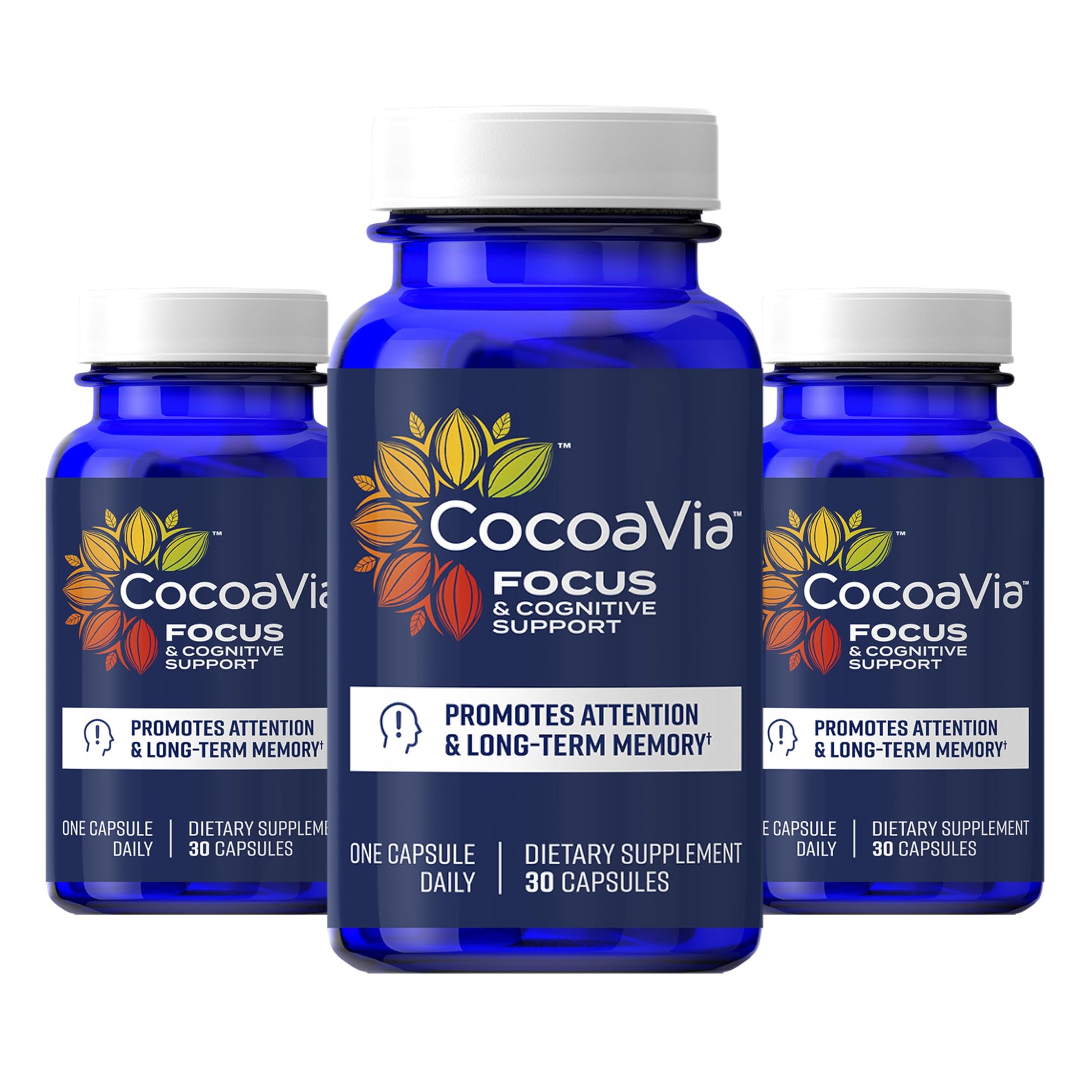 CocoaVia Memory & Focus Brain Supplement, 90 Day, Cocoa Flavanol Blend, Lutein, Added Caffeine for Boost. Improve Cognitive Function, Attention, Vegan & Plant Based, 90 Capsules CocoaVia buy australia supplements