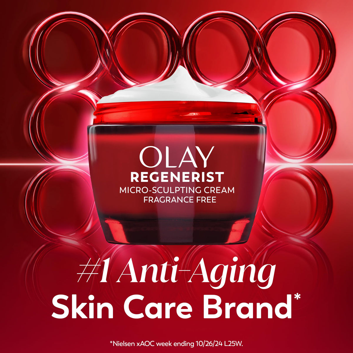 Olay Face Moisturizer, Regenerist Micro-Sculpting Cream for Women, Fragrance-Free - Anti-Aging, Anti-Wrinkle, Firming Skin Care - Triple Collagen Cream, Peptide, Hyaluronic Acid, Niacinamide, 2.6oz Olay