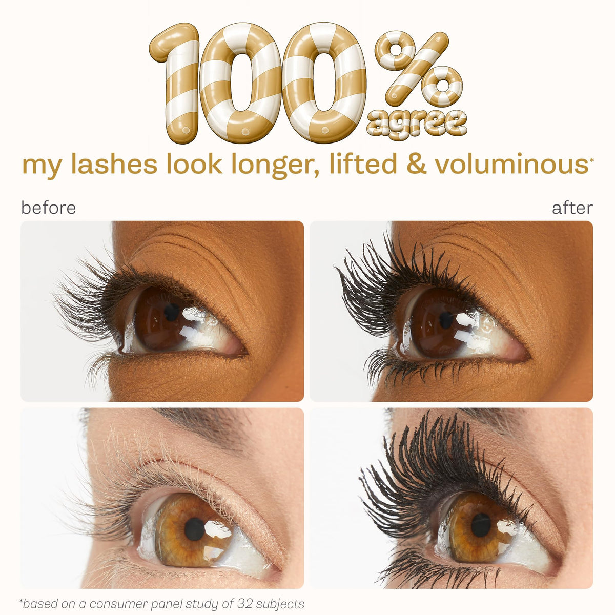 tarte tartelette XL tubing mascara – Lash Extensions in a Tube with Peptide, Extra-Bold Buildable Length & Volume, Smudge-Proof Longwear, Easy-to-Remove, Vegan & Cruelty-Free, full size, black tarte