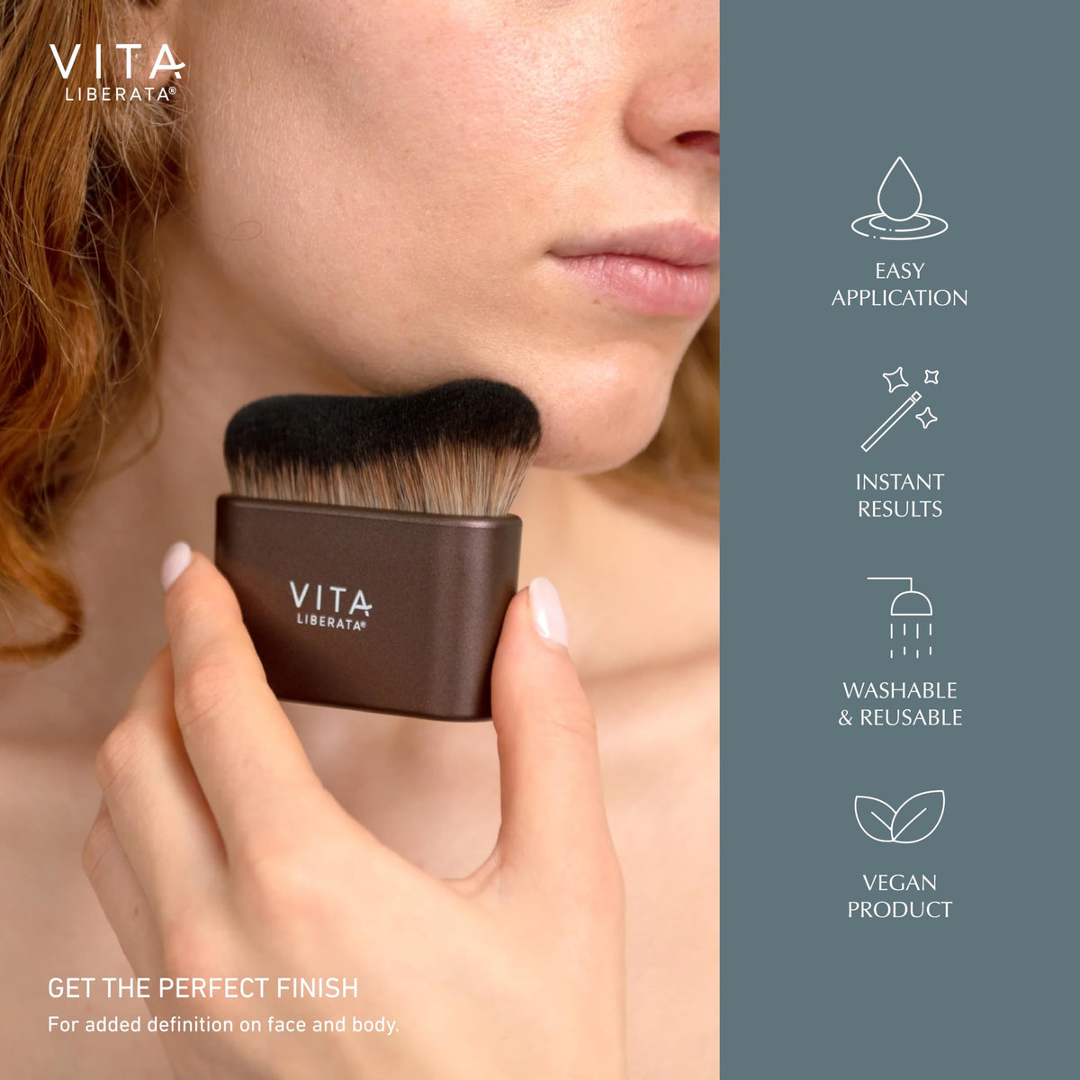 Vita Liberata Self Tanner Body Brush - Designed for Self Tanner & Body Makeup Use, Streak Free Blended Application, Reusable & Easy to Wash, Vegan VITA LIBERATA