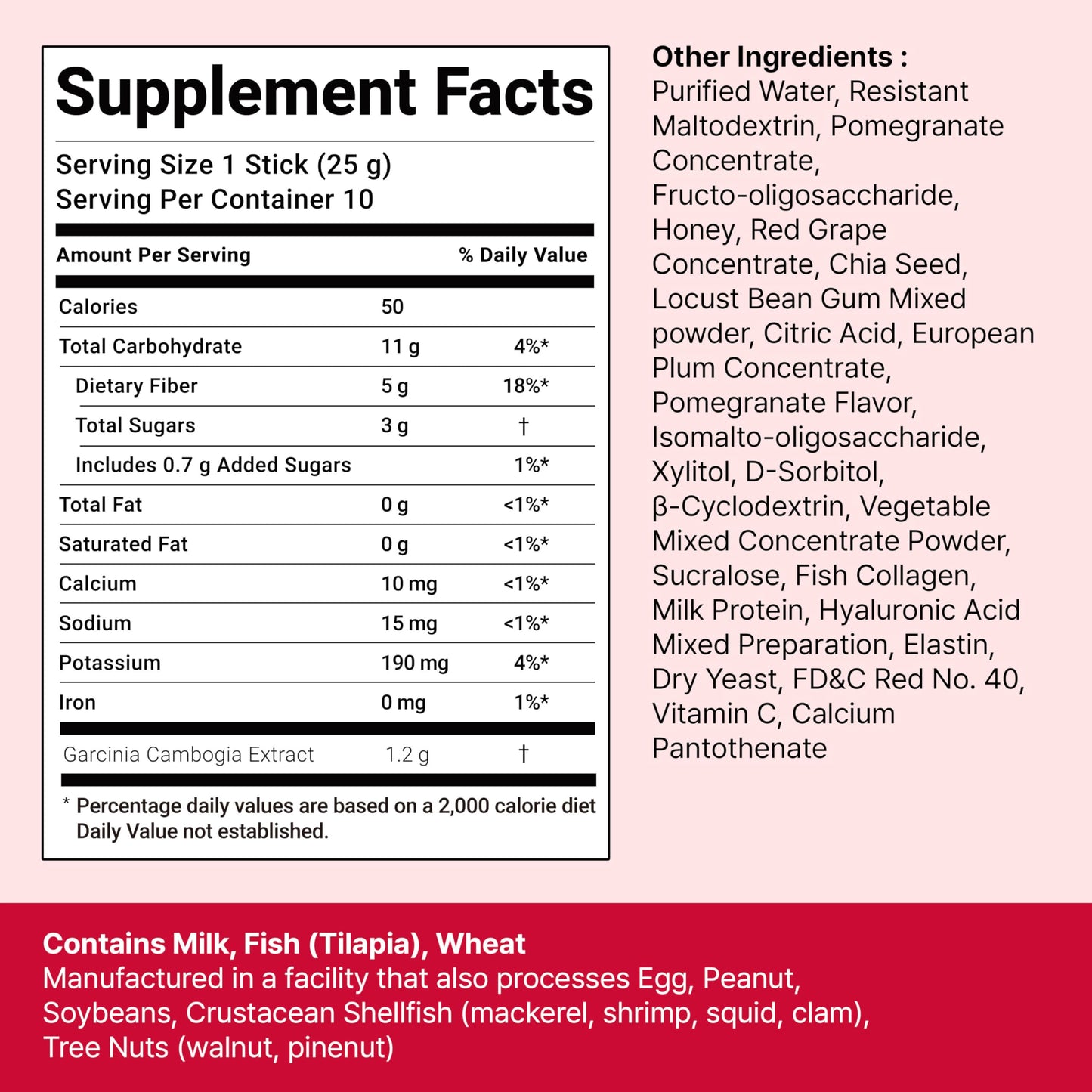 FOODOLOGY Coleology Cutting Stick Jelly (Pomegranate) – Dietary Fiber Supplement for Healthy Weight Management, Chia Seeds & Garcinia Cambogia FOODOLOGY