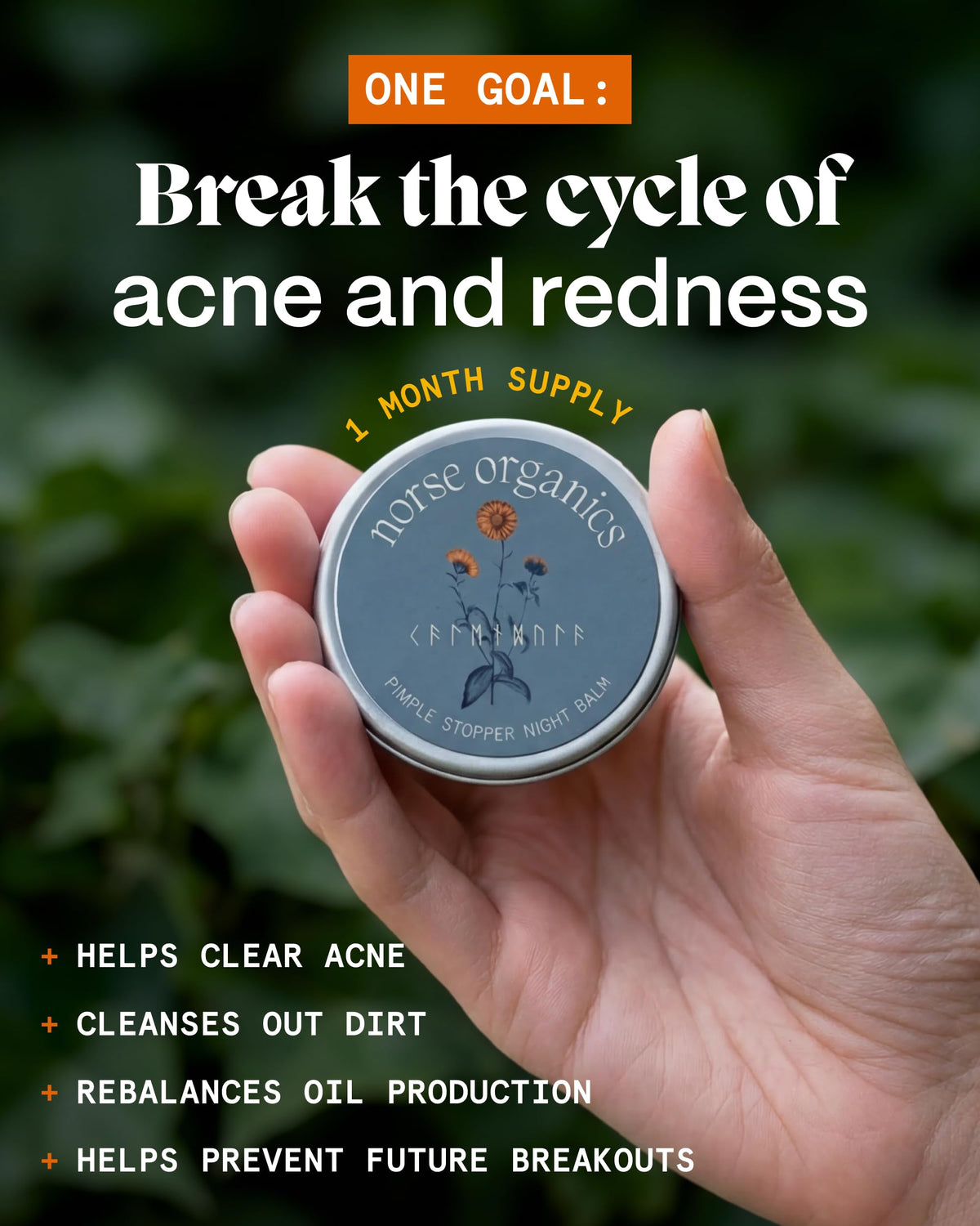 Norse Organics Pimple Stopper Night Balm for Face (1 oz) Norse Organics