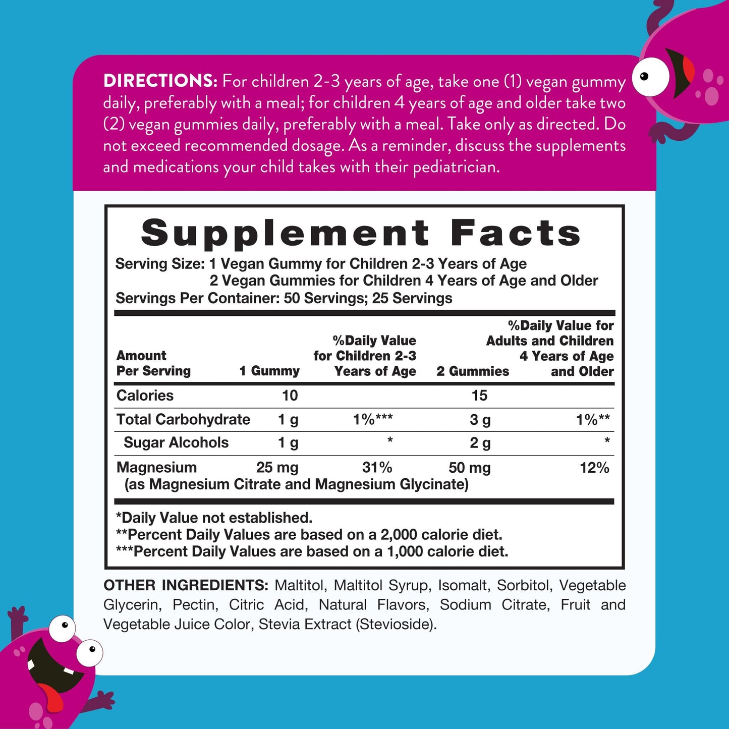 Nature's Truth Magnesium Gummies for Kids | Glycinate & Citrate | 50 Count | Mixed Berry Flavor | Vegan, Non-GMO Nature's Truth