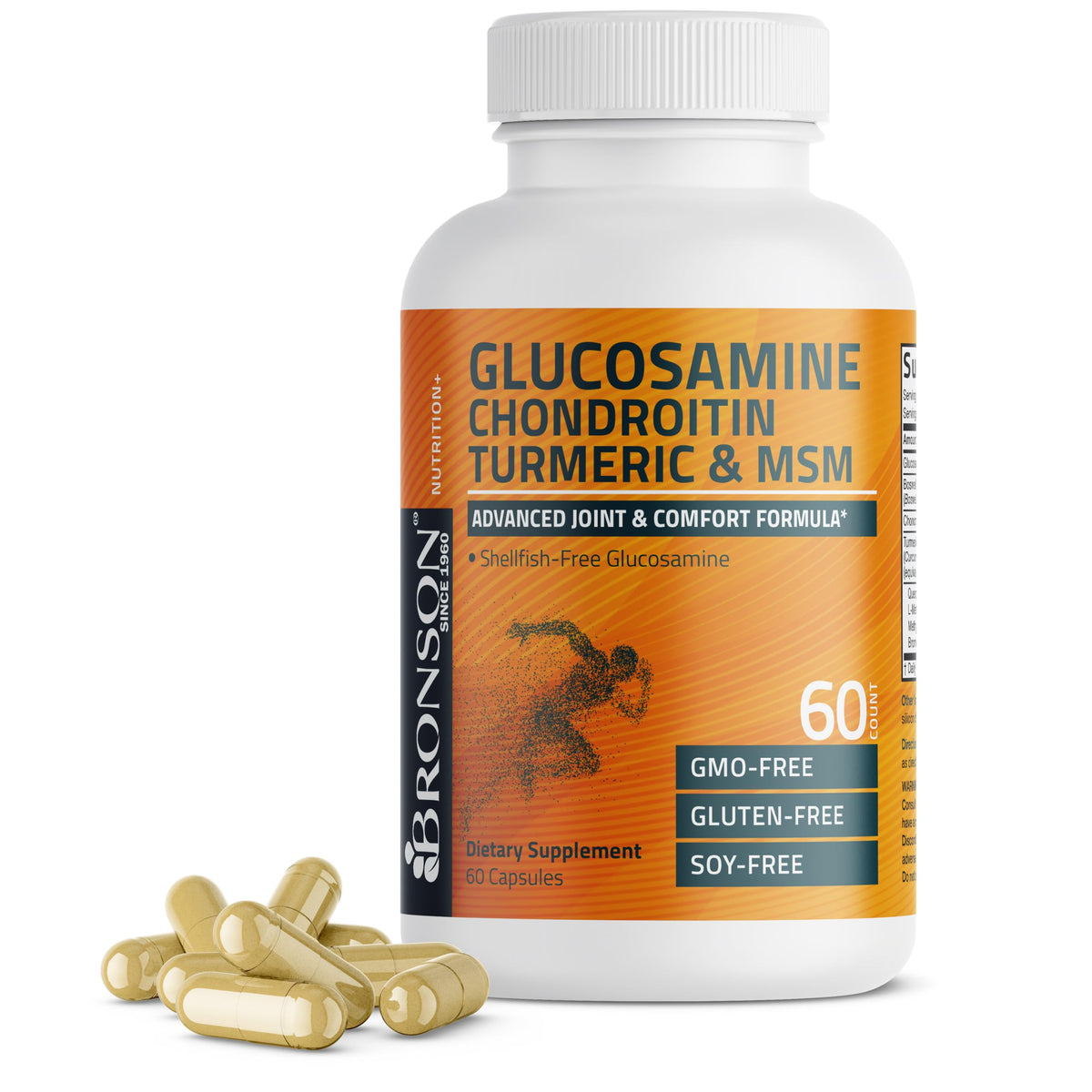 Bronson Glucosamine Chondroitin Turmeric & MSM Advanced Joint & Cartilage Formula, Supports Healthy Joints Bronson
