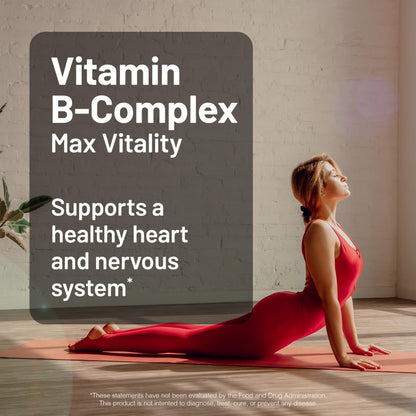 NatureWise Vitamin B Complex for Women and Men - with Folic Acid Biotin B1 B2 B3 B6 B12 - Support Cellular Energy & Mental Clarity - Gluten & Dairy Free NatureWise