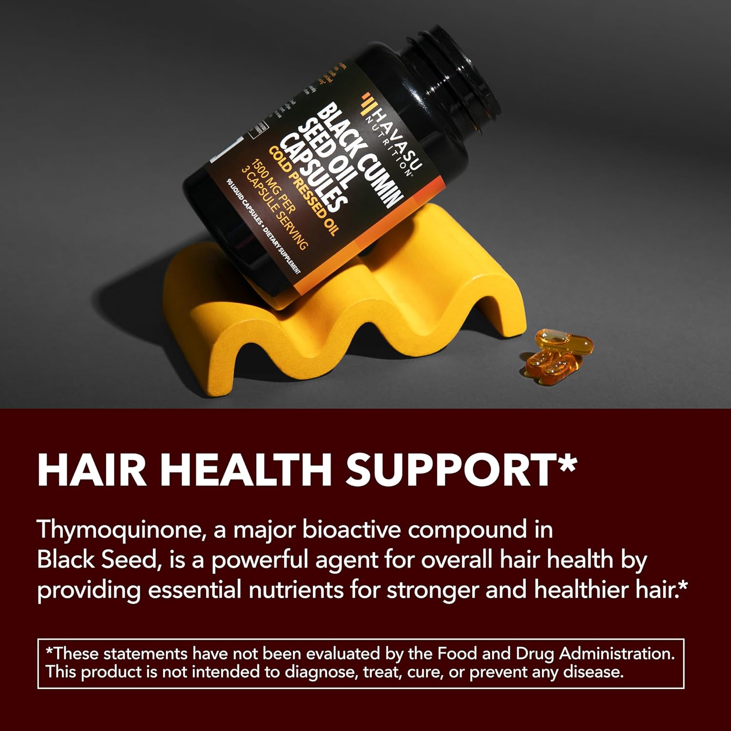 Black Seed Oil Capsules, Vegan, Non-GMO, Cold-Pressed Nigella Sativa, 90ct | 1500mg Per Serving Black Cumin Supplement for Skin Health, Immune Function, and Digestive Health, Unflavored, 30 Servings Gsupps Australia