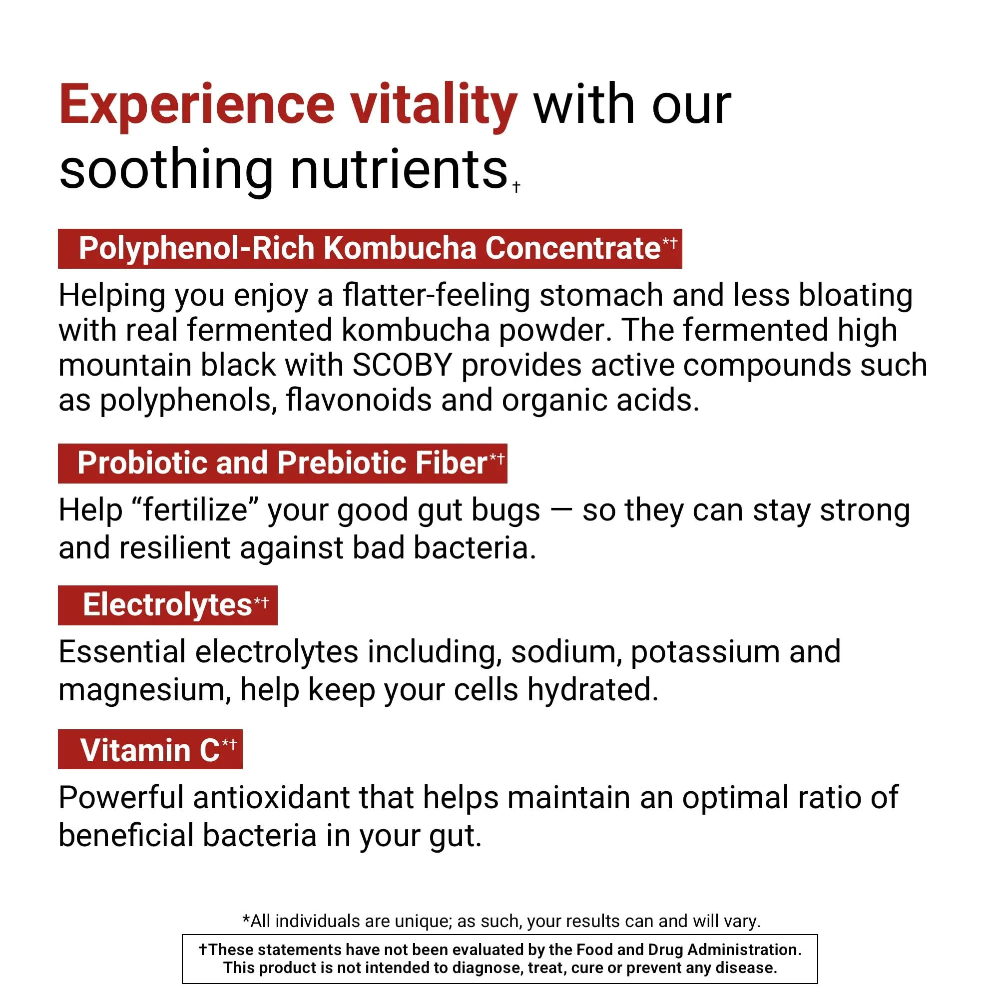 ACTIVATEDYOU Daily Digestive Tonic Kombucha - Support Healthy Digestion & Youthful, Long-Lasting Energy- Prebiotic Fiber, Probiotics, Postbiotics, Vitamin C, Berry Lemonade Flavor (30 Servings) ACTIVATEDYOU buy australia supplements
