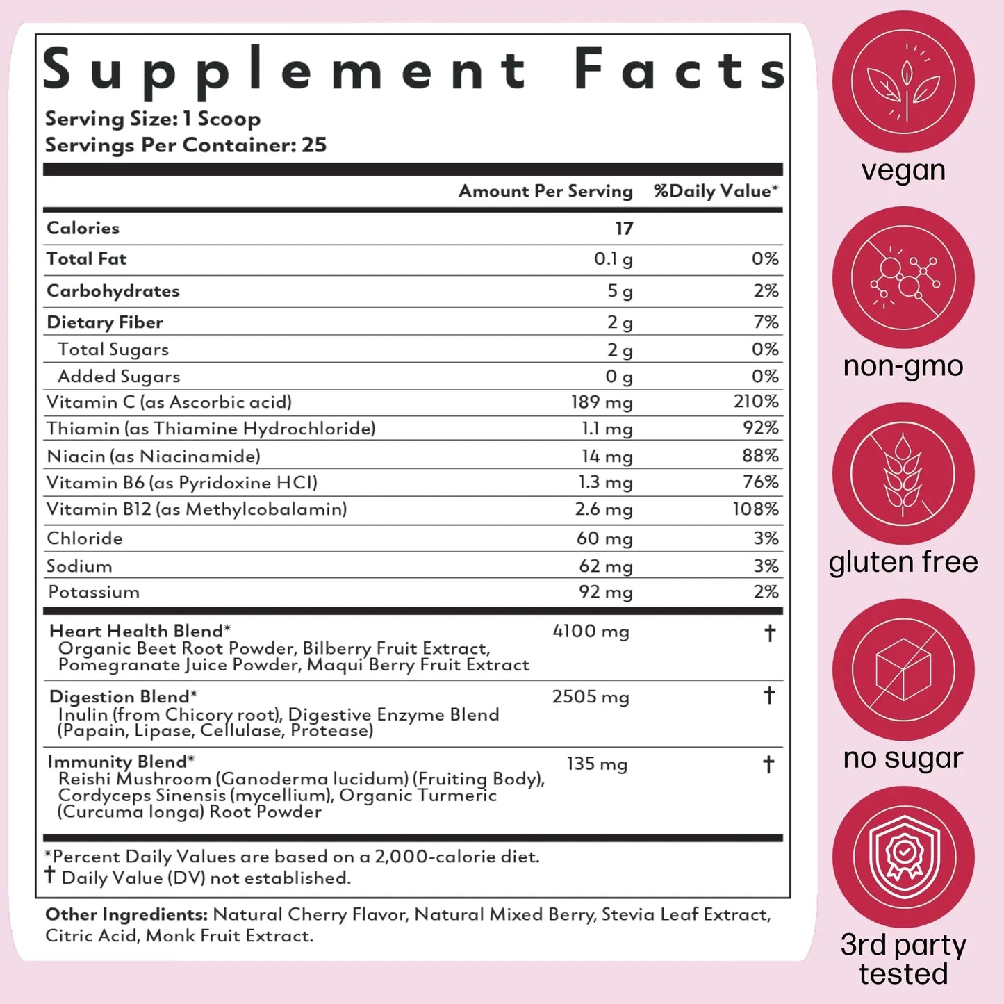 Natrava Beets+ Organic Beet Root Powder Blend Fortified with Vitamins & Prebiotics for Heart Healthy Energy & Nitric Oxide Production Natrava