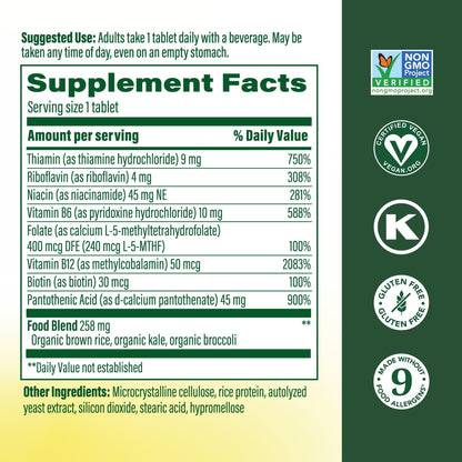 MegaFood Balanced B Complex - Vitamin B Complex for Women & Men - Vitamin B6, B12, Folate, Biotin - Cellular Energy Metabolism MegaFood
