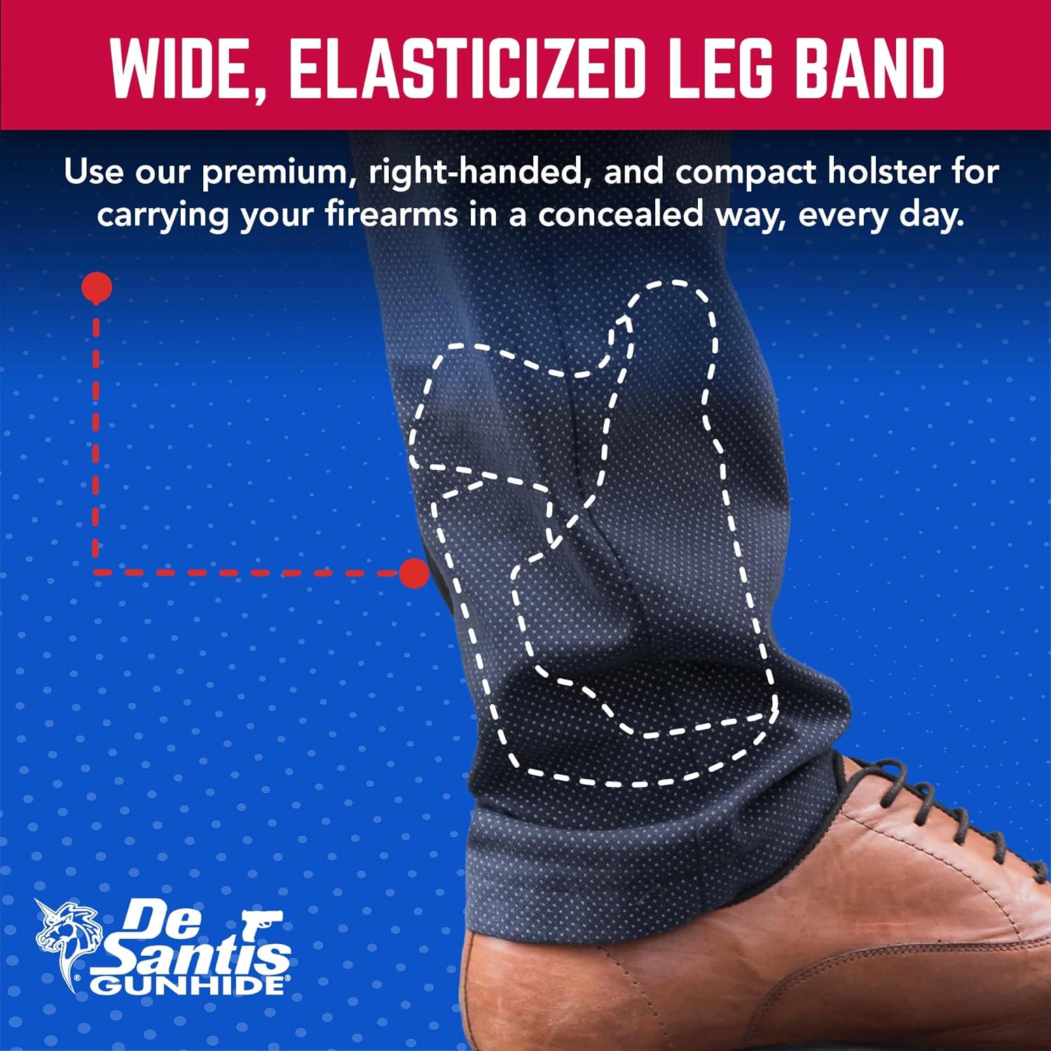 Desantis Die Hard Ankle Rig - Fits Glock 43 & More - Right Hand Draw, Black Gsupps Australia