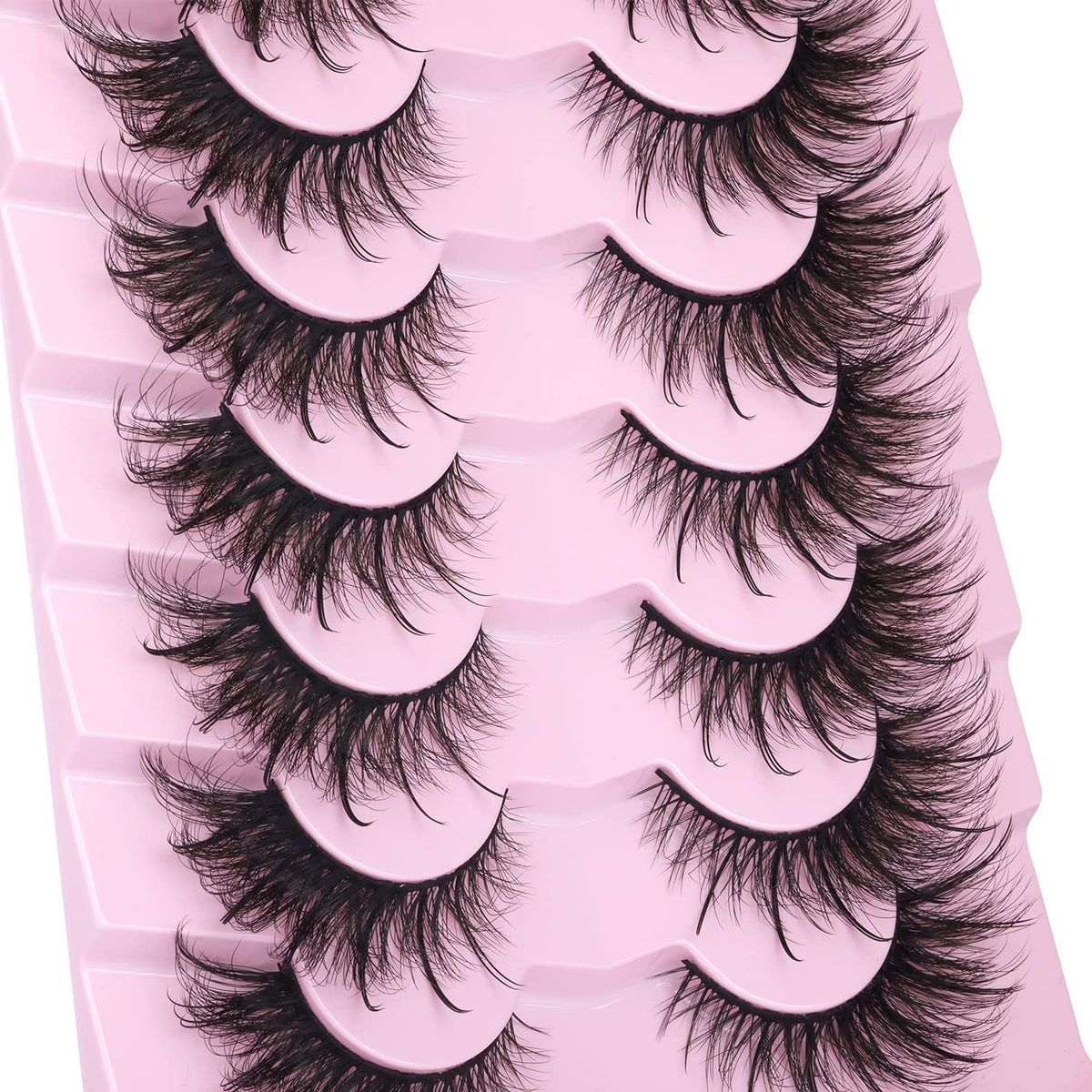 Fox Eye Lashes Wispy Faux Mink Lashes Volume Fairy Cat Eye Lashes That Look Like Extensions Spiky Fake Eyelashes 20mm Long Lash with Spikes Kiromiro