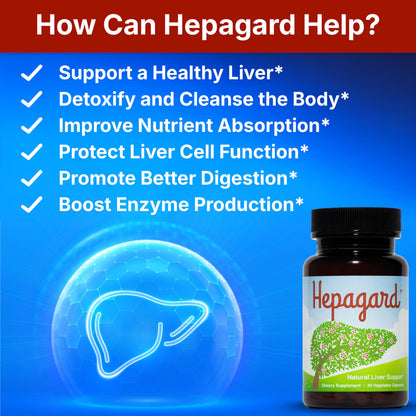 Hepagard - Natural Liver Support Supplement with N-Acetyl Cysteine (NAC) - Non-GMO, Vegan, Gluten-Free Hepagard