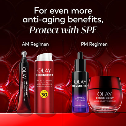 Olay Regenerist Advanced Anti-Aging Face Moisturizer Lotion for All Skin Types, Micro-Sculpting Lotion with Broad Spectrum SPF 30, Reduces Wrinkles, Firms and Plumps Skin, Dermatologist Tested, 1.7 oz Olay