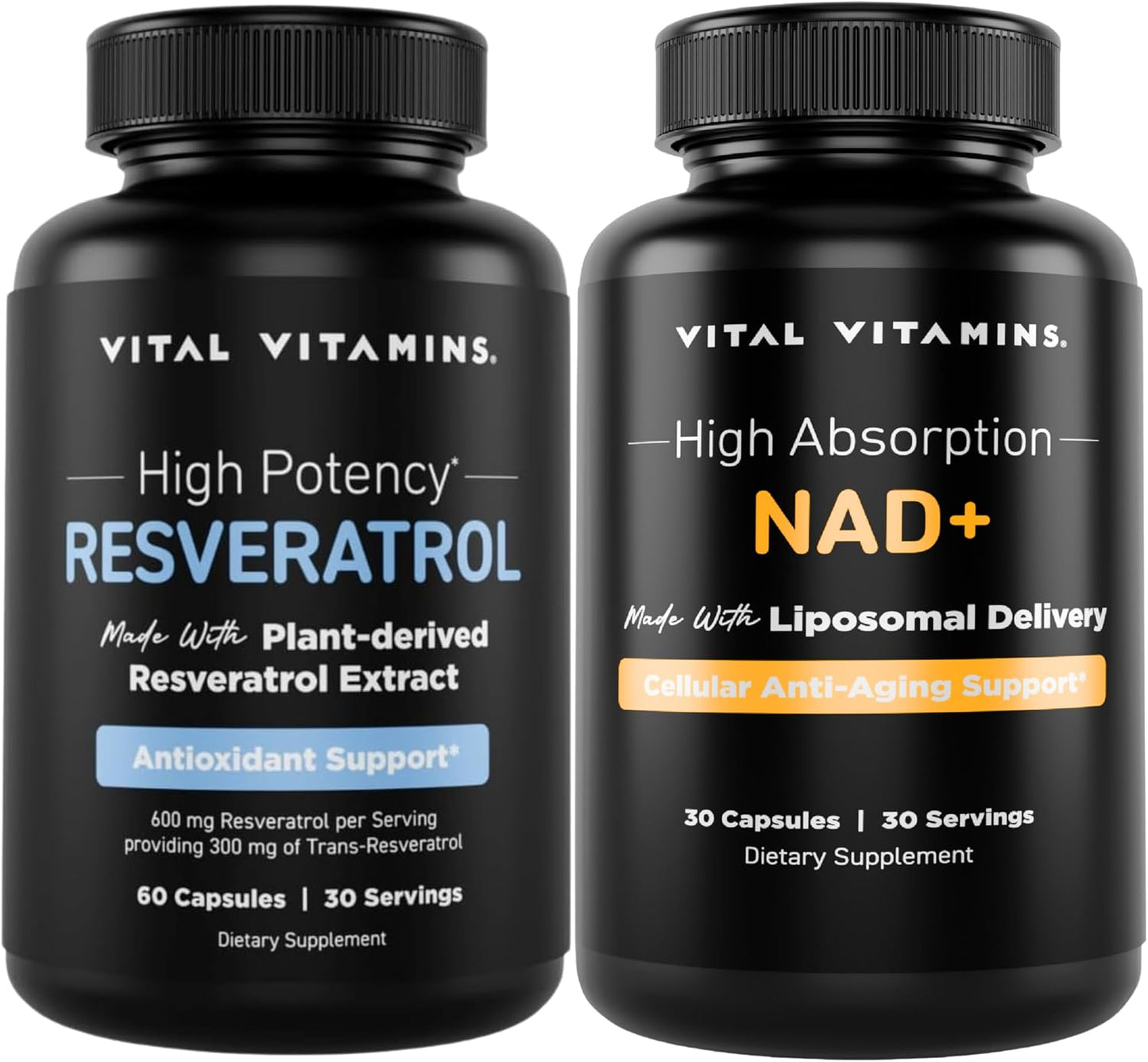 Vital Vitamins Resveratrol Capsules + NAD+ Supplement Gsupps Australia