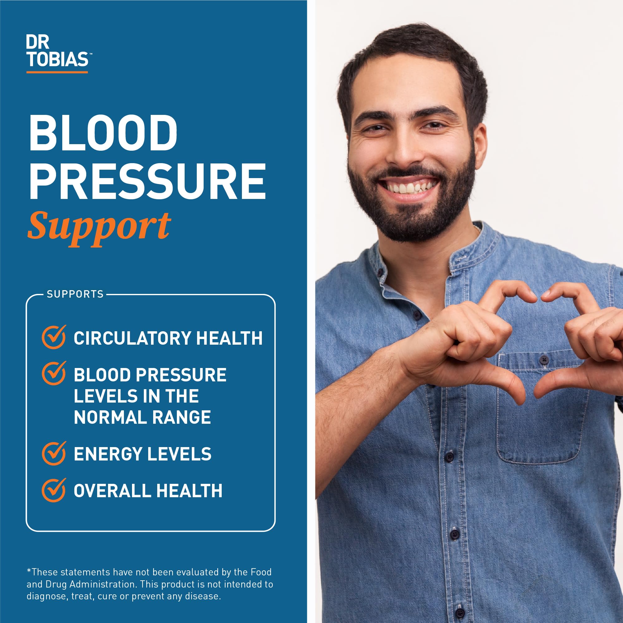 Dr. Tobias Blood Pressure Support Supplement with Hawthorn, Hibiscus Flower, Olive Leaf & Garlic, Supports Normal Circulatory Health with Vitamins C, B6, B12, Niacin, Folate & Herbs, 90 Capsules Dr. Tobias buy australia supplements