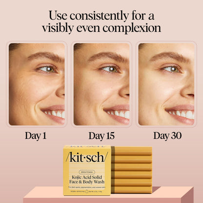 Kitsch Kojic Acid Soap – Turmeric Soap Bar – Made in USA, 4 oz Kitsch
