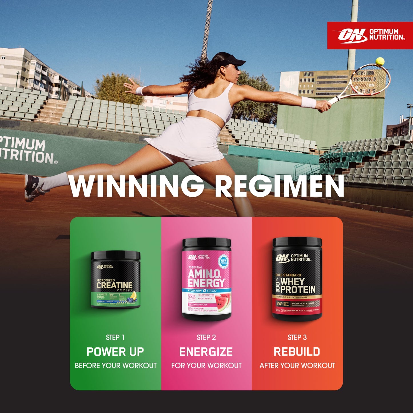 Optimum Nutrition Amino Energy Powder Plus Focus, with BCAA, Electrolytes, and Caffeine, Watermelon, 30 Servings (Packaging May Vary) Optimum Nutrition