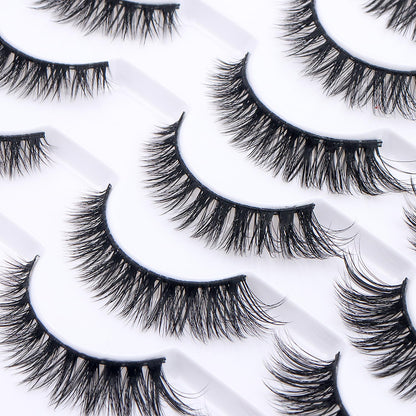 Azenlo False Eyelashes 20 Pairs Wispy Lashes Faux Mink Lashes 14mm 3D Fluffy Cat Eye Lashes （style 20-061) Azenlo