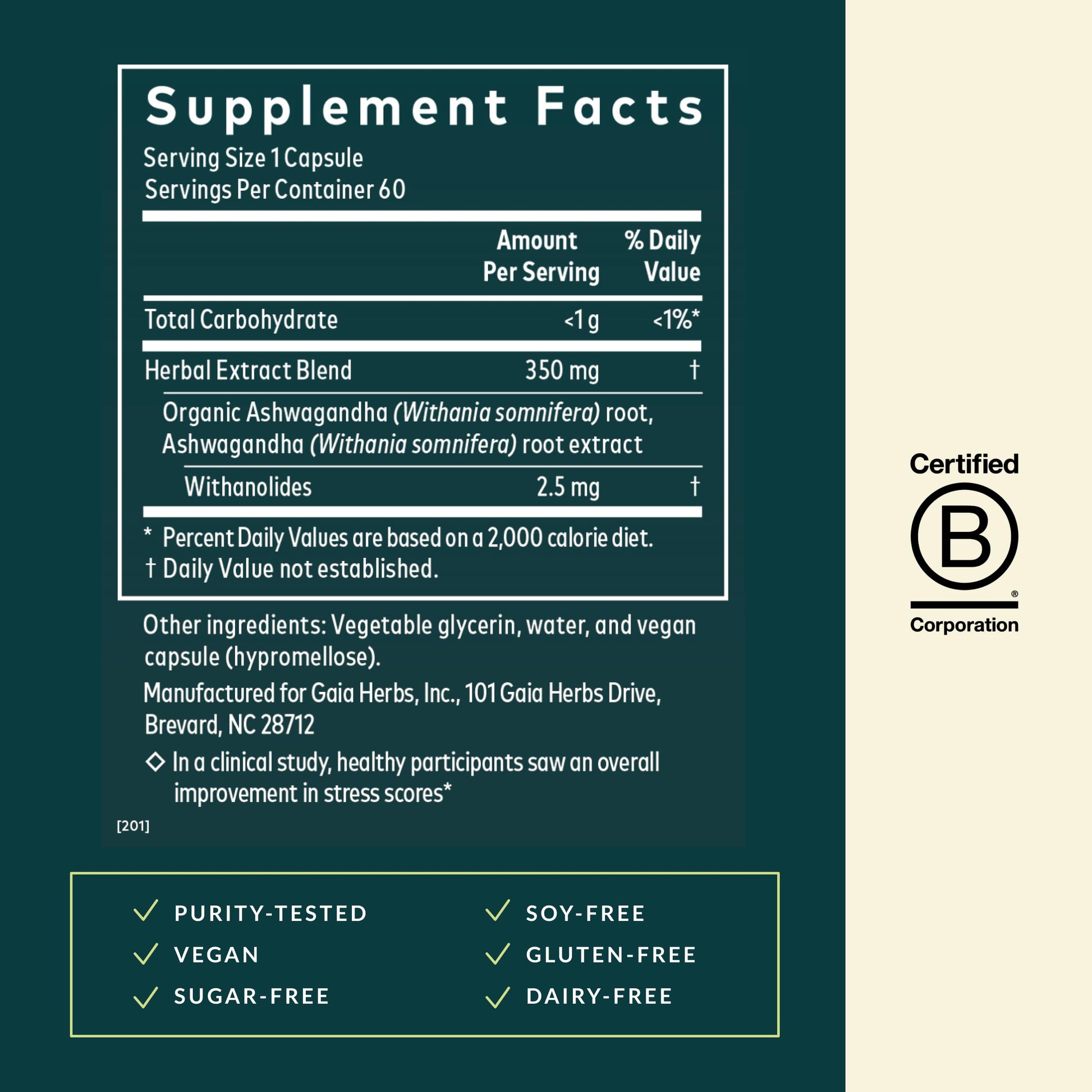 Gaia Herbs Ashwagandha Root - Stress Relief & Sleep Support Supplement - Supports Balanced Energy Levels & Positive Outlook* - 60 Vegan Liquid Phyto-Caps (30 Servings) Gaia Herbs buy australia supplements