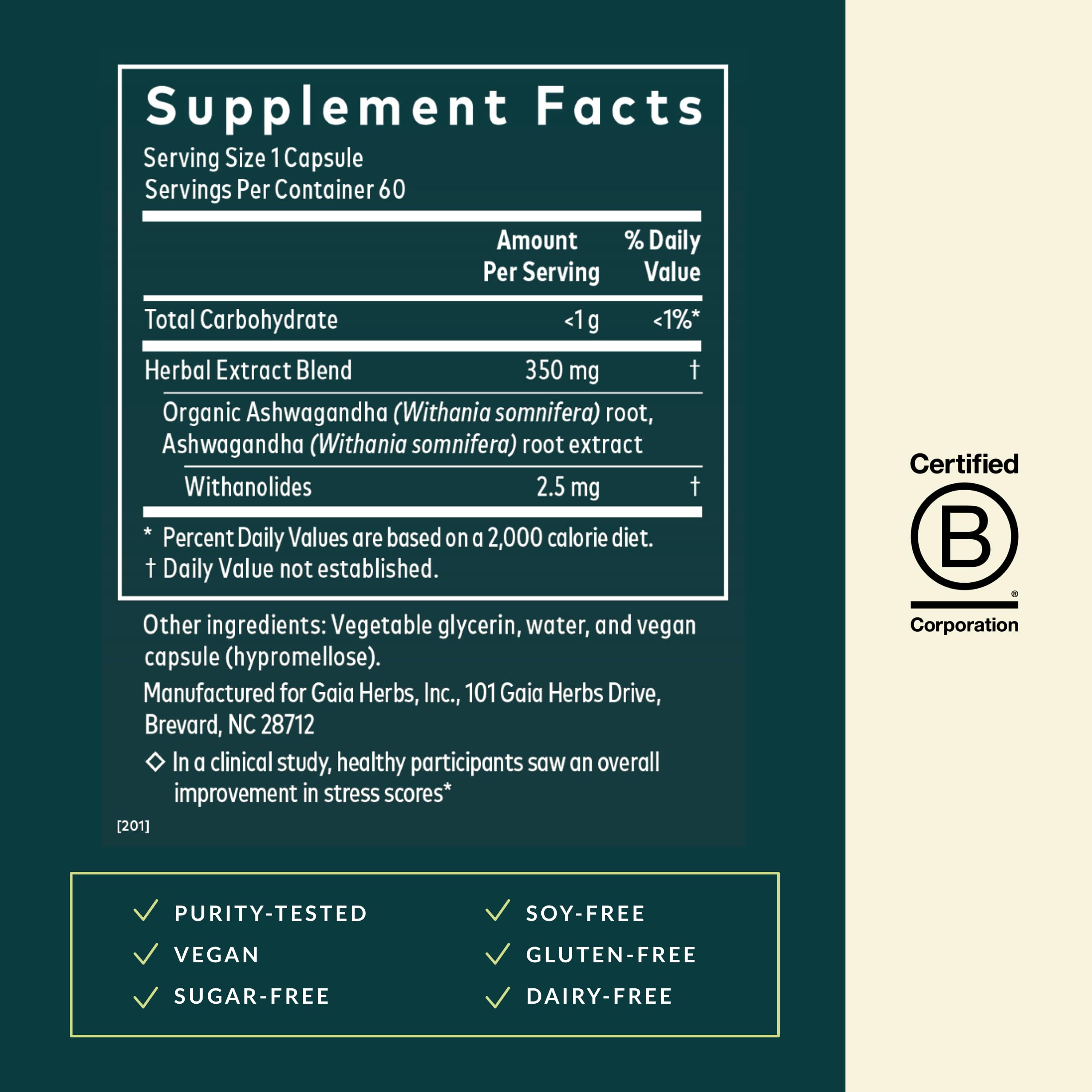 Gaia Herbs Ashwagandha Root - Stress Relief & Sleep Support Supplement - Supports Balanced Energy Levels & Positive Outlook* - 60 Vegan Liquid Phyto-Caps (30 Servings) Gaia Herbs buy australia supplements
