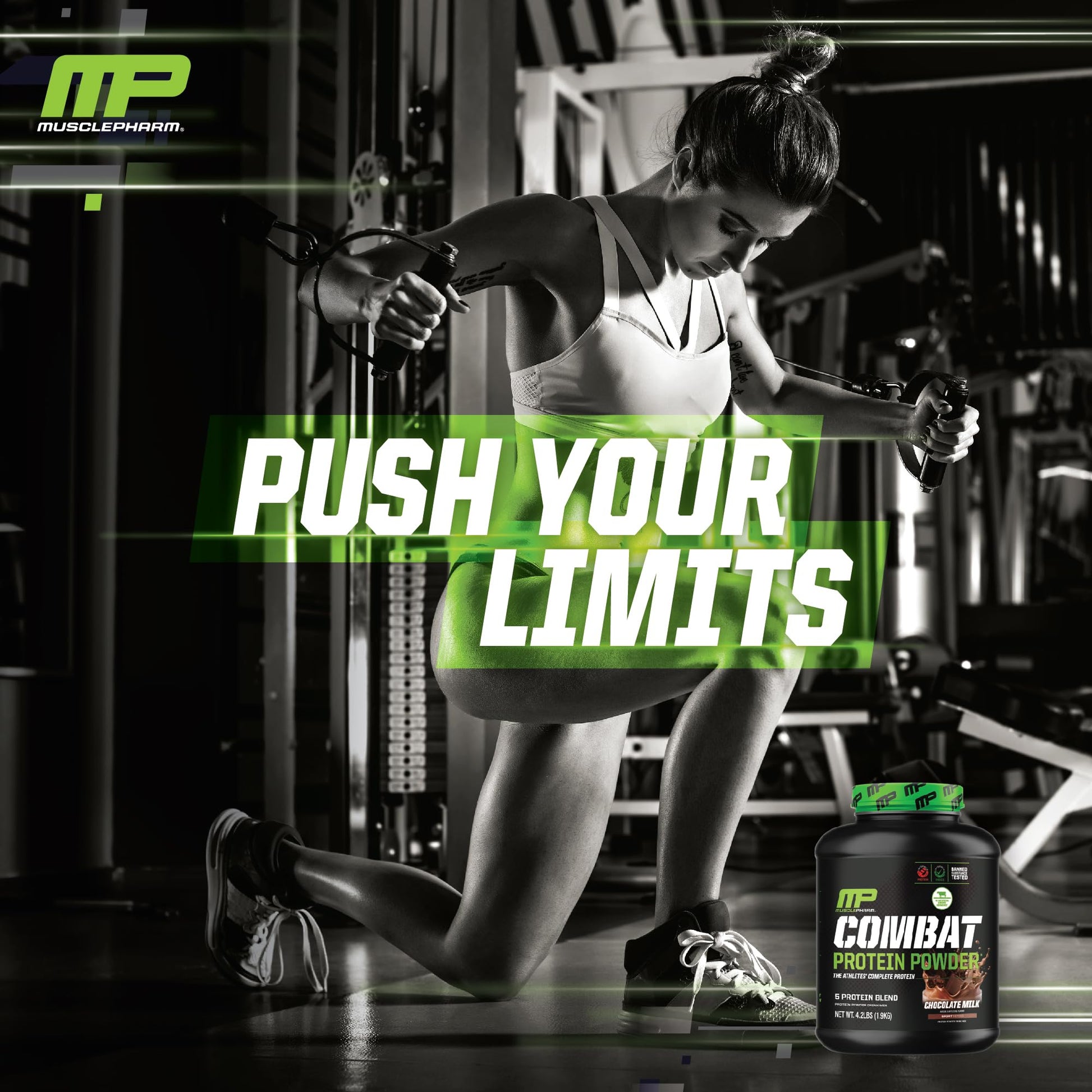 MusclePharm Combat Protein Powder, Chocolate Milk Flavor, Fuels Muscles for Productive Workouts, 5 Protein Sources including Whey Protein Isolate & Egg Albumin, Gluten Free, 4.2 lb, 52 Servings Muscle Pharm buy australia supplements